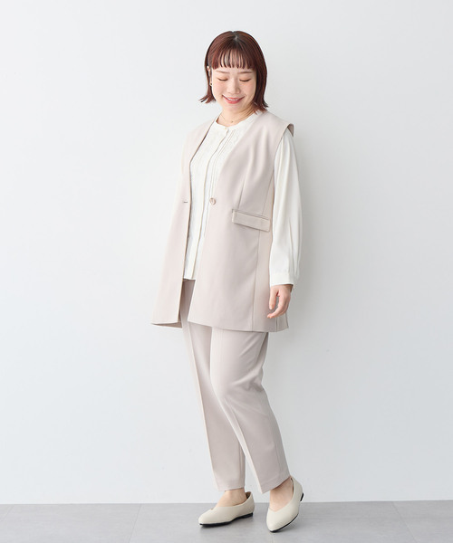 anyfee(エニフィー)の「【anyfee】テーパードパンツ/セレモニー オケージョン オフィス(上下別売り)(スーツパンツ・レディース・ブラック/グレー/ベージュ/ネイビー・LL/3L/4L/5L)」の19枚目の写真
