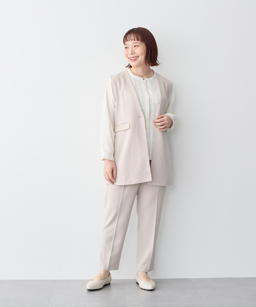 anyfee(エニフィー)の「【anyfee】テーパードパンツ/セレモニー オケージョン オフィス(上下別売り)(スーツパンツ・レディース・ブラック/グレー/ベージュ/ネイビー・LL/3L/4L/5L)」の21枚目の写真