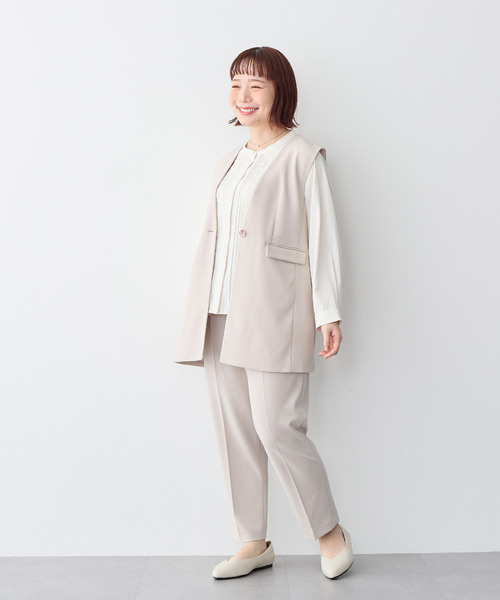 anyfee(エニフィー)の「【anyfee】テーパードパンツ/セレモニー オケージョン オフィス(上下別売り)(スーツパンツ・レディース・ブラック/グレー/ベージュ/ネイビー・LL/3L/4L/5L)」の22枚目の写真