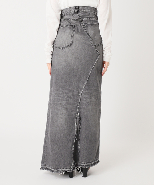 Bonum(ボナム)の「ブラックデニムラップスカート(デニムスカート・レディース・チャコールグレー・FREE)」の11枚目の写真