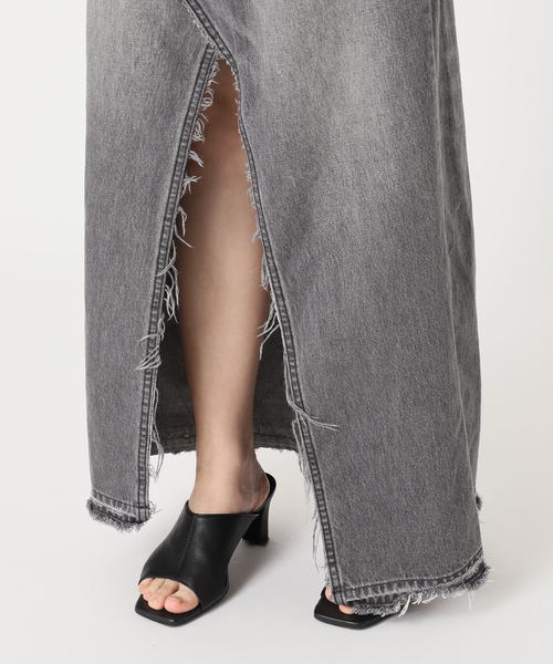 Bonum(ボナム)の「ブラックデニムラップスカート(デニムスカート・レディース・チャコールグレー・FREE)」の16枚目の写真