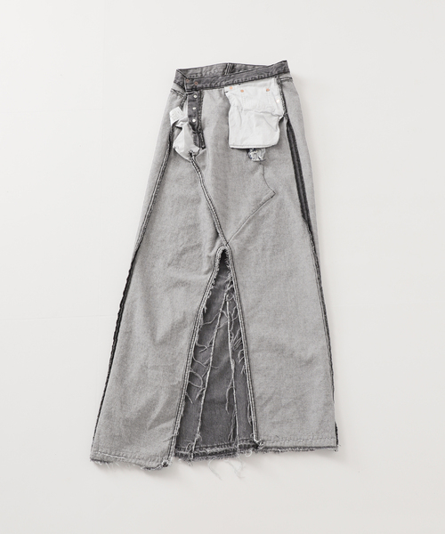 Bonum(ボナム)の「ブラックデニムラップスカート(デニムスカート・レディース・チャコールグレー・FREE)」の20枚目の写真