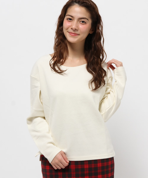 Kastane（カスタネ）の「テレコPO（Tシャツ/カットソー・レディース・オフホワイト/グレー/ネイビー/キャメル・FREE）」の13枚目の写真