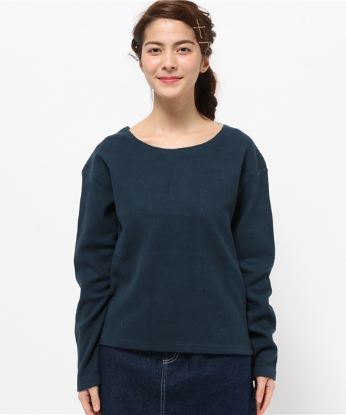 Kastane（カスタネ）の「テレコPO（Tシャツ/カットソー・レディース・オフホワイト/グレー/ネイビー/キャメル・FREE）」の5枚目の写真