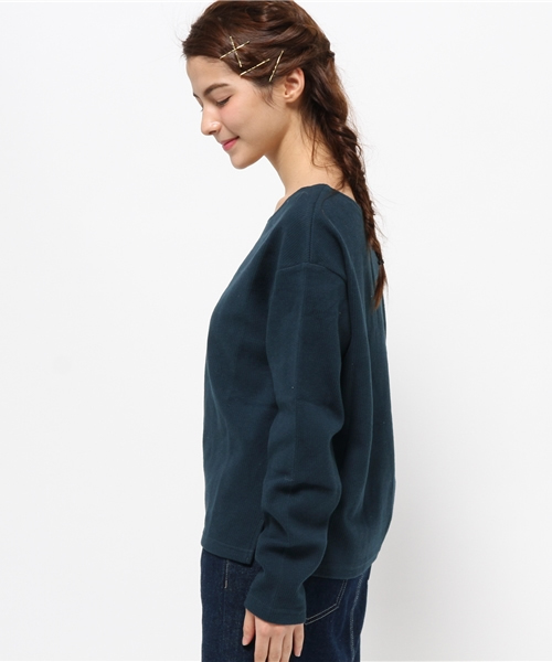 Kastane（カスタネ）の「テレコPO（Tシャツ/カットソー・レディース・オフホワイト/グレー/ネイビー/キャメル・FREE）」の6枚目の写真