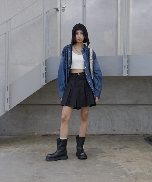 PAGEBOY（ページボーイ）の「シシュウデニムシャツ（シャツ/ブラウス