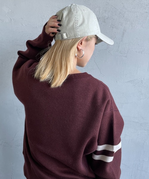 NEW ERA（ニューエラ）の「[NEW ERA/ニューエラ] 別注 ９TWENTY アシッドウォッシュ加工キャップ【追加】（キャップ・レディース・オフホワイト/ブラック系2/グレー/ブルー/ブラック系/ネイビー/ブラウン・F）」の9枚目の写真