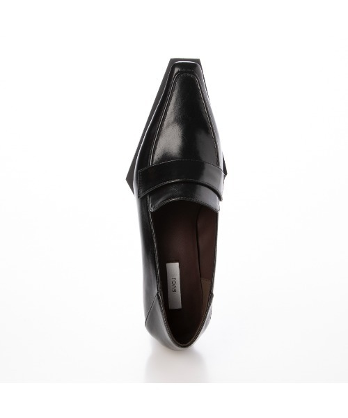 セール】【クッション入り】6cmヒールスクエアローファー BY23834