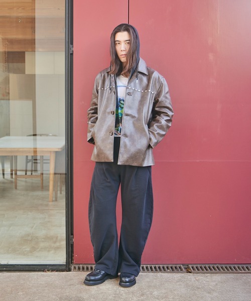 CONZ(コンズ)の「WIDE BALLOON PANTS(スウェットパンツ・メンズ・ダークグレー/グレー/ブラック・1/2)」の18枚目の写真