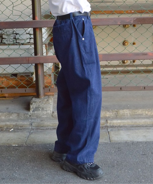 MODISH GAZE(モディシュガゼ)の「【MODISH GAZE】ワイドデニムパンツ(デニムパンツ・メンズ・ネイビー・LARGE/MEDIUM)」の3枚目の写真