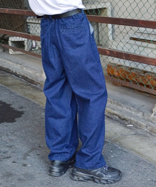 MODISH GAZE(モディシュガゼ)の「【MODISH GAZE】ワイドデニムパンツ(デニムパンツ・メンズ・ネイビー・LARGE/MEDIUM)」の4枚目の写真