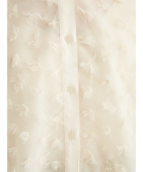 emmi（エミ）の「フラワーチュールブラウス（シャツ/ブラウス・レディース・アイボリー/ミント・FREE）」の3枚目の写真