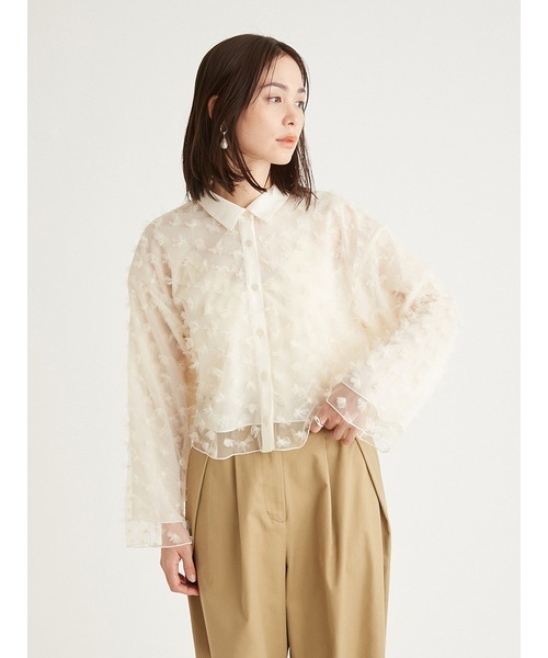 emmi（エミ）の「フラワーチュールブラウス（シャツ/ブラウス・レディース・アイボリー/ミント・FREE）」の20枚目の写真