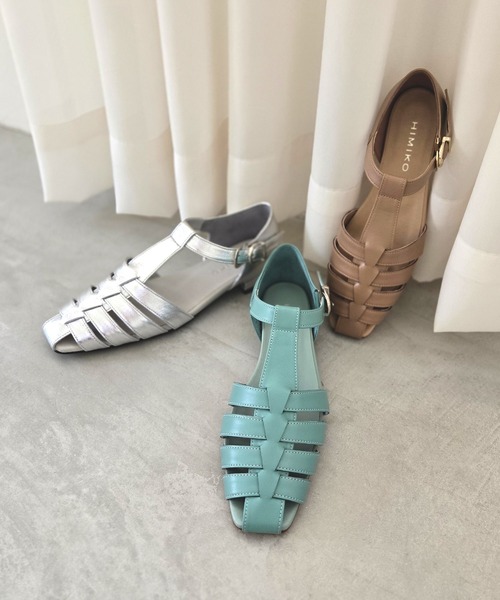 HIMIKO（ヒミコ）の「【Made in Japan】【HIMIKO】ソフトスクエアトゥグルカサンダル/651501（サンダル・レディース・ブラック/ベージュ/シルバー/ブルーグリーン・22.5cm/23.5cm/24.5cm/25.5cm/26.5cm/23.0cm/24.0cm/25.0cm/26.0cm/21.5cm/22.0cm）」の3枚目の写真