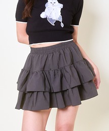 《ふんわりティアード》レディース ミニスカパン フリル ボリューム 春夏 夏服