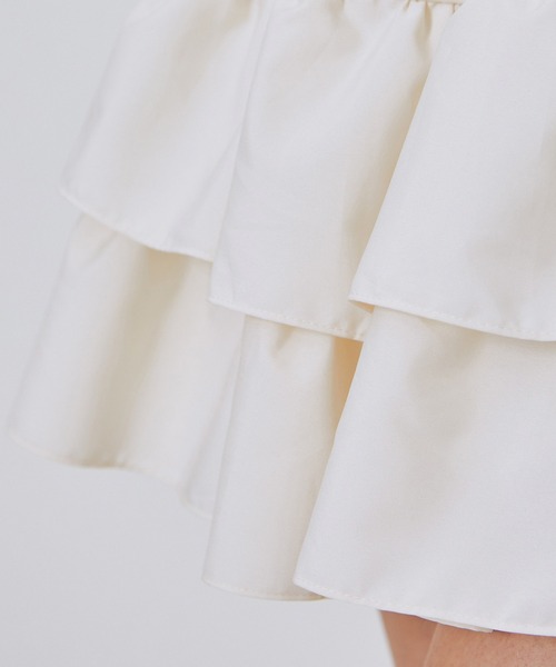 GORGE（ゴージ）の「《ふんわりティアード》レディース ミニスカパン フリル ボリューム 春夏 夏服（その他パンツ・レディース・グレー/アイボリー/ブラック/オフホワイト・F）」の9枚目の写真