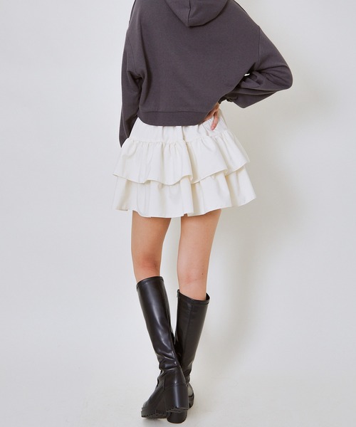 GORGE（ゴージ）の「《ふんわりティアード》レディース ミニスカパン フリル ボリューム 春夏 夏服（その他パンツ・レディース・グレー/アイボリー/ブラック/オフホワイト・F）」の15枚目の写真