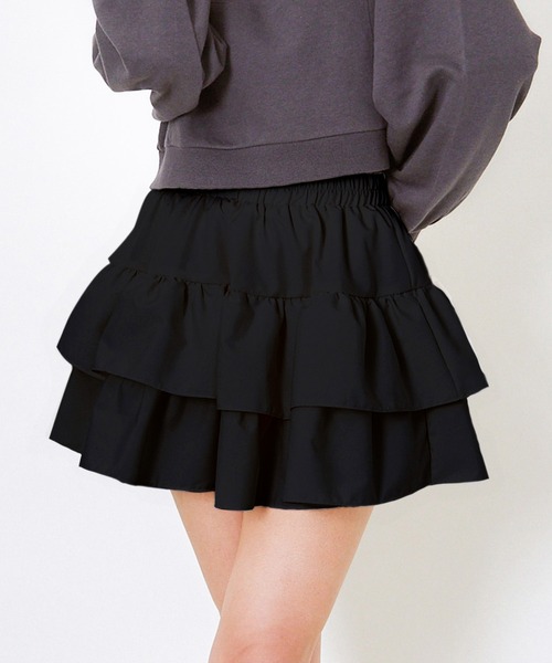 GORGE（ゴージ）の「《ふんわりティアード》レディース ミニスカパン フリル ボリューム 春夏 夏服（その他パンツ・レディース・グレー/アイボリー/ブラック/オフホワイト・F）」の22枚目の写真