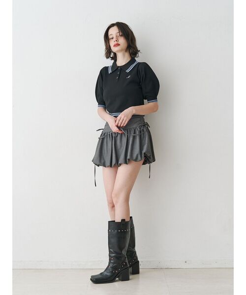 jouetie（ジュエティ）の「リボンバルーンスカパン（スカート・レディース・オフホワイト/グレー/ブラック・MEDIUM）」の8枚目の写真