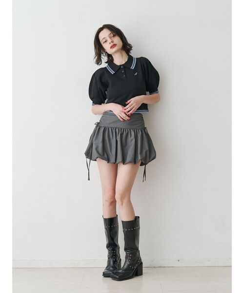 jouetie（ジュエティ）の「リボンバルーンスカパン（スカート・レディース・オフホワイト/グレー/ブラック・MEDIUM）」の7枚目の写真