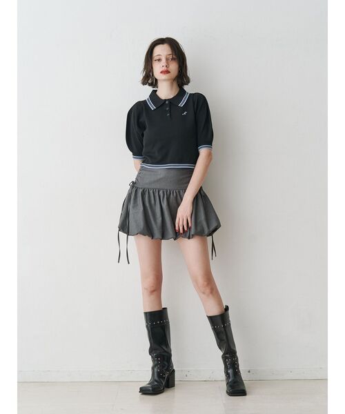 jouetie（ジュエティ）の「リボンバルーンスカパン（スカート・レディース・オフホワイト/グレー/ブラック・MEDIUM）」の9枚目の写真