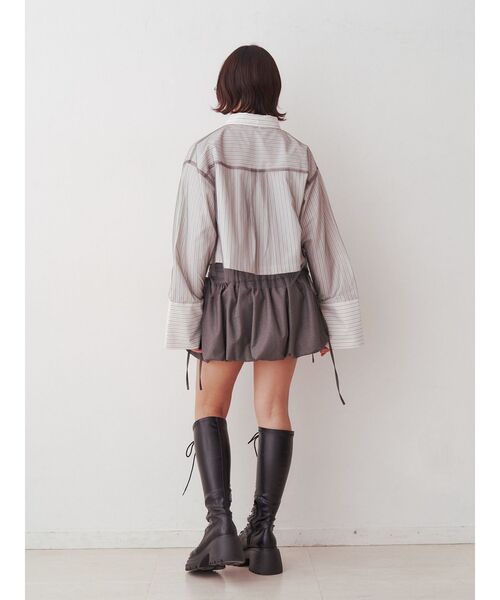 jouetie（ジュエティ）の「リボンバルーンスカパン（スカート・レディース・オフホワイト/グレー/ブラック・MEDIUM）」の21枚目の写真