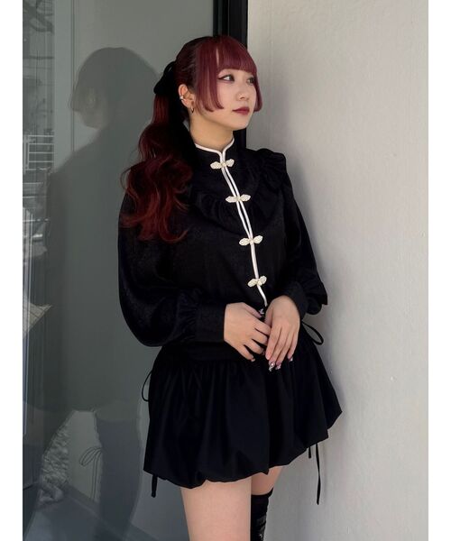 jouetie（ジュエティ）の「リボンバルーンスカパン（スカート・レディース・オフホワイト/グレー/ブラック・MEDIUM）」の10枚目の写真