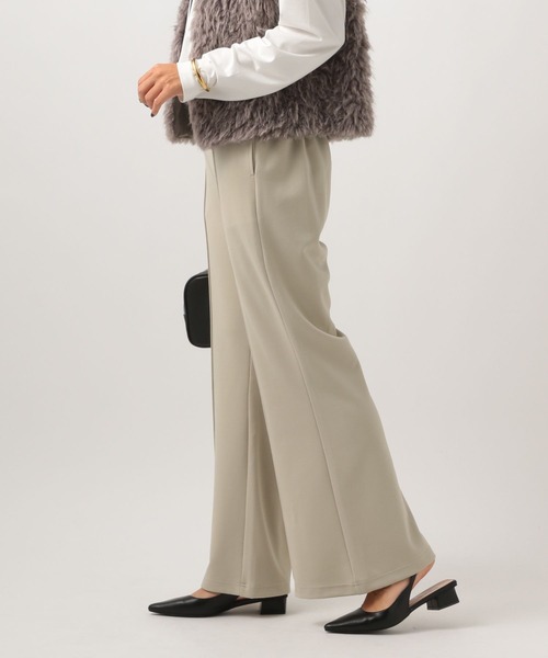 BAYFLOW（ベイフロー）の「[ストレッチ入り]カットジョーゼットフレアパンツ（その他パンツ・レディース・ブラック/グレイッシュベージュ・MEDIUM/SMALL）」の16枚目の写真