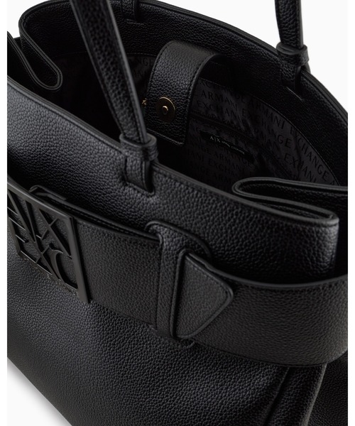 ARMANI EXCHANGE（アルマーニエクスチェンジ）の「【A|X アルマーニ エクスチェンジ】＜ZOZO限定＞BOXロゴバックル ミディアムトートバッグ（トートバッグ・レディース・ブラック・FREE）」の8枚目の写真