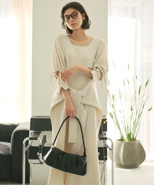 セール】puff ribbon combinaison/パフリボンコンビネゾン（つなぎ