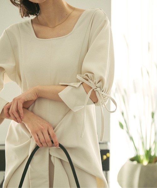 loin nuit（ロワンニュイ）の「puff ribbon combinaison/パフリボンコンビネゾン（つなぎ/オールインワン・レディース・アイボリー/カーキ・FREE）」の18枚目の写真