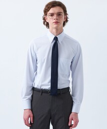 マッキントッシュフィロソフィー 長袖シャツ トップス ストライプ スキッパー レディース 38サイズ 青×白 MACKINTOSH PHILOSOPHY セール】 【WEB&一部店舗限定】サッカースキッパーブラウス