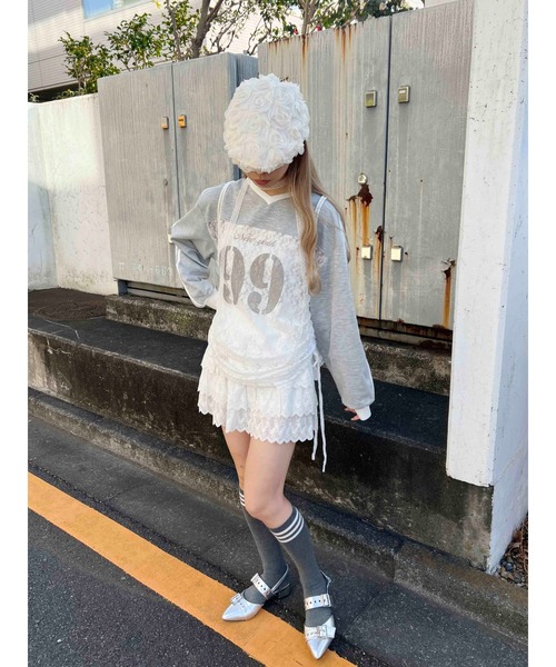 tシャツ レース切替ユニフォームロンT レディース レース切替ユニフォームロンT（Tシャツ/カットソー）｜WC