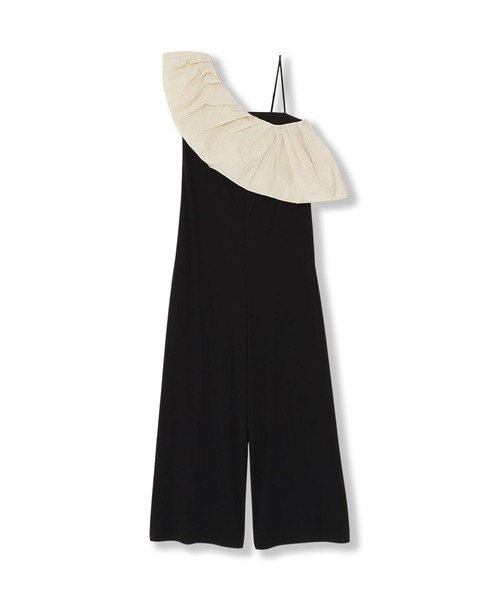 THINGS THAT MATTER（シングス ザット マター）の「OVERALLS with TAFFETA CAPE / オーバーオールウィズタフタケープ（サロペット/オーバーオール・レディース・アイボリー/ブラック/ブラック×ホワイト・FREE）」の12枚目の写真