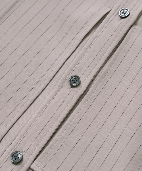 PUBLIC TOKYO（パブリックトウキョウ）の「【完売間近】クラスバンドカラーシャツ（シャツ/ブラウス・レディース・ダークグレー/ブルー/ホワイト/ライトブルー/ベージュ×ブラック・FREE）」の19枚目の写真