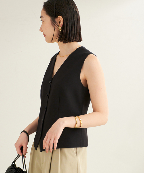 Plage - SHEER Vネックベスト plage（プラージュ）の「SHEER Vネック ベスト（ベスト）」 - WEAR