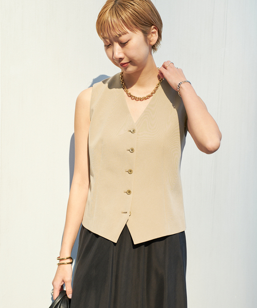 Plage Oversized ベスト ベージュ 新品タグ付き トップス