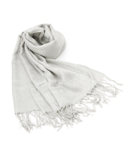 ITS'DEMO（イッツデモ）の「【手洗い可／UV】薄手ダマスクジャガードストール（ストール/ショール・レディース・パープル系1/ライトグレー系/ベージュ系その他3/ピンク系5・00）」の2枚目の写真