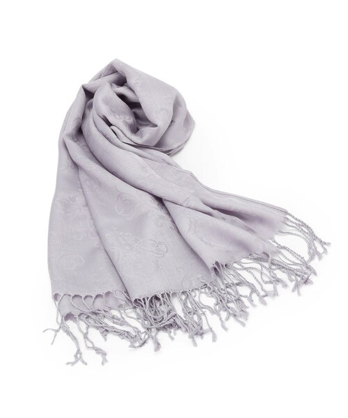 ITS'DEMO（イッツデモ）の「【手洗い可／UV】薄手ダマスクジャガードストール（ストール/ショール・レディース・パープル系1/ライトグレー系/ベージュ系その他3/ピンク系5・00）」の4枚目の写真