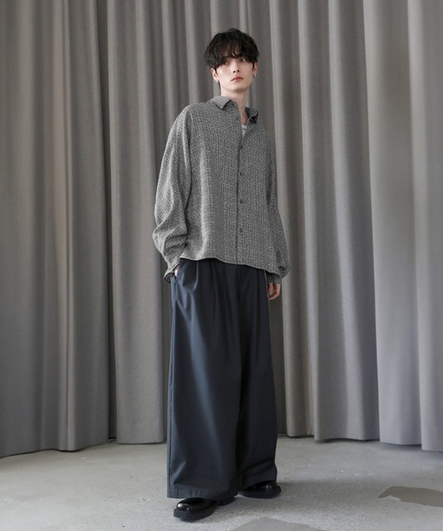 セール】サマーツイードワイドドルマンドレープシャツ（シャツ