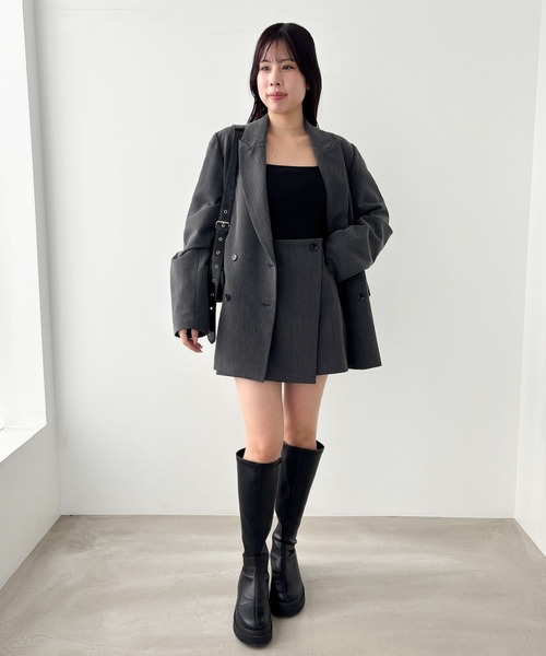 Heather（ヘザー）の「ロングカップ付きリブキャミ　322168（キャミソール・レディース・ブラック/オフホワイト・S/M）」の19枚目の写真