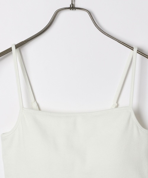 Heather（ヘザー）の「ロングカップ付きリブキャミ　322168（キャミソール・レディース・ブラック/オフホワイト・S/M）」の14枚目の写真