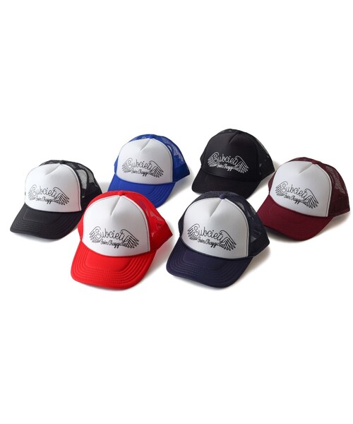 Subciety（サブサエティ）の「Goin' crazy mesh cap（キャップ・メンズ・ブルー/ブラック/ブラック×ホワイト/レッド/バーガンディー/ネイビー・FREE）」の21枚目の写真