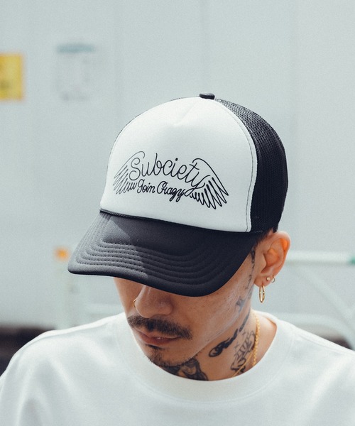 Subciety(サブサエティ)の「Goin' crazy mesh cap(キャップ・メンズ・ブルー/ブラック/ブラック×ホワイト/レッド/バーガンディー/ネイビー・FREE)」の3枚目の写真