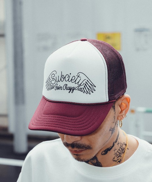 Subciety(サブサエティ)の「Goin' crazy mesh cap(キャップ・メンズ・ブルー/ブラック/ブラック×ホワイト/レッド/バーガンディー/ネイビー・FREE)」の15枚目の写真