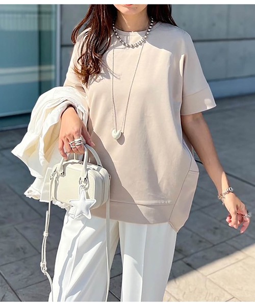 tシャツ ライトダンボールコクーンフォルムプルオーバー レディース ライトダンボールコクーンフォルムプルオーバー Emma Taylor