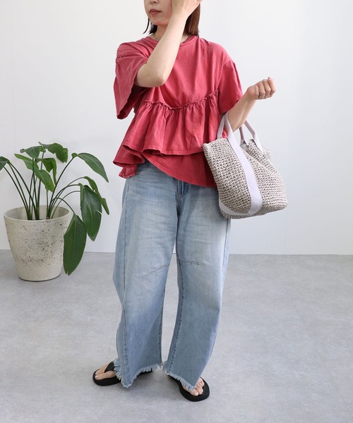 T・S・L（ティーエスエル）の「ハンドルテープペーパートートバッグ（かごバッグ・レディース・ブラック/グレイッシュベージュ/グレー・FREE）」の14枚目の写真