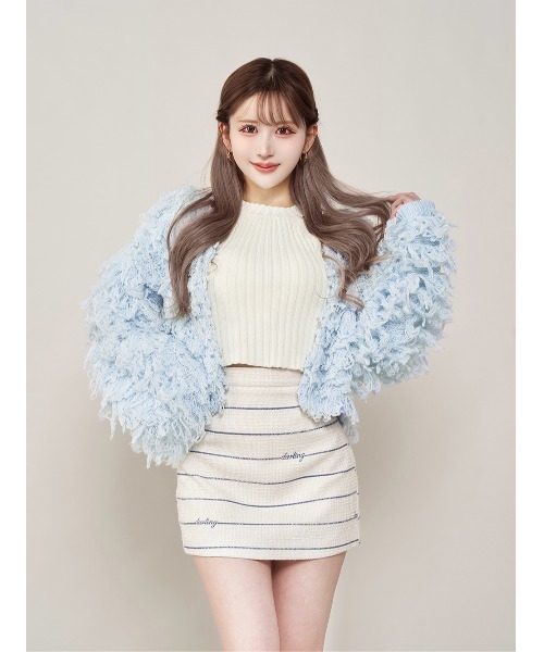 Darich カラーループニットカーディガン