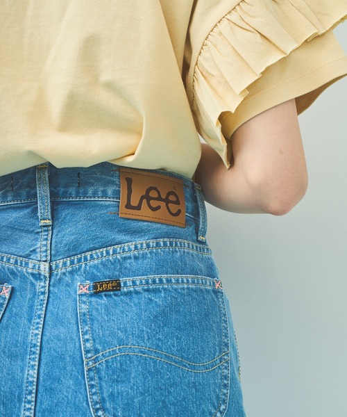 31 Sons de mode（トランテアン　ソン　ドゥ　モード）の「【Leeコラボ】台形デニムミニスカート（デニムスカート・レディース・インディゴブルー/サックスブルー・38/36）」の10枚目の写真