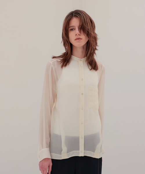 DRESSLAVE（ドレスレイブ）の「soft bubble sheer shirt(ソフトシアーバブルシャツ)（シャツ/ブラウス・レディース・グレー/ホワイト・38）」の3枚目の写真